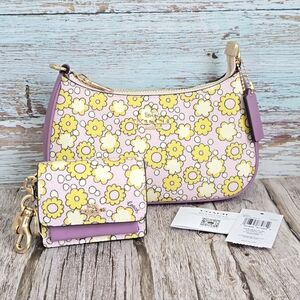*NWT* COACH Teri Mini Crossbody Bag & Mini Klare Bag Charm With Floral Print
